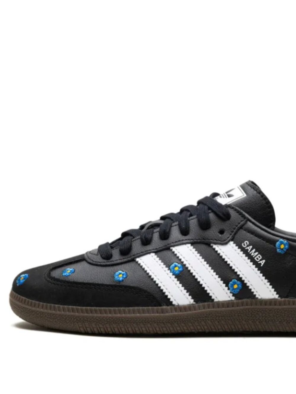 ADIDAS OriginaSamba OG Blue Flower Embroidered Sneakers Shoes Womens US 10 ~ NIB - Picture 7 of 9